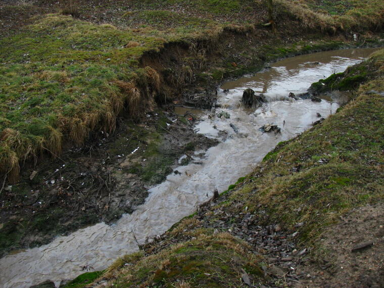 Trench and channel work on open ground